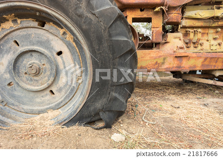 leak tractor wheel, which is old tire leak tractor wheel, which is old tire 21817666