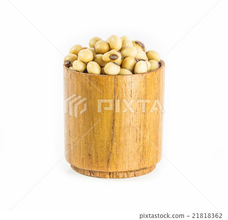Soybeans in wood cup Soybeans in wood cup 21818362