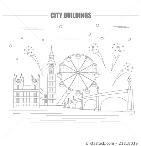 City buildings graphic template. UK. London. City buildings graphic template. UK. London. 21819039