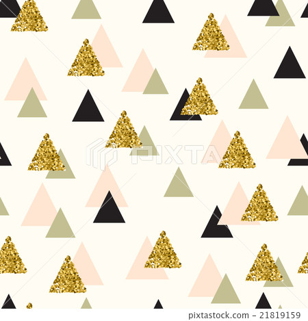 Vector seamless pattern with color triangles. - Stock Illustration ...