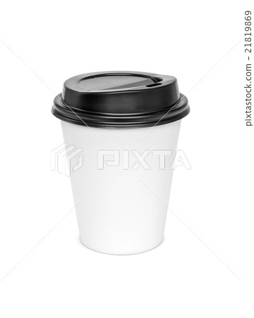 blank hot coffee cup isolated on white background 21819869