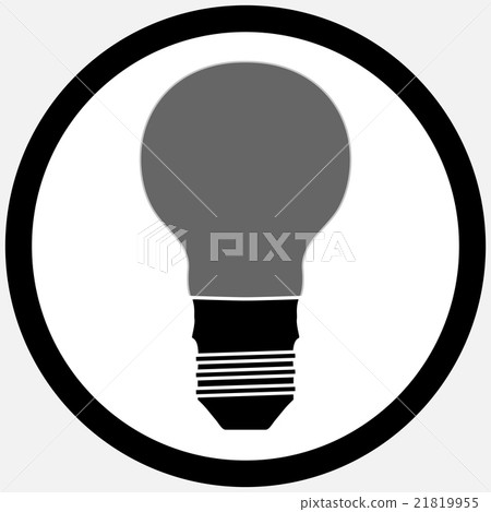 Idea lamp bulb icon black white Idea lamp bulb icon black white 21819955