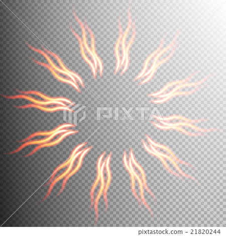Realistic fire transparent effect. EPS 10 21820244
