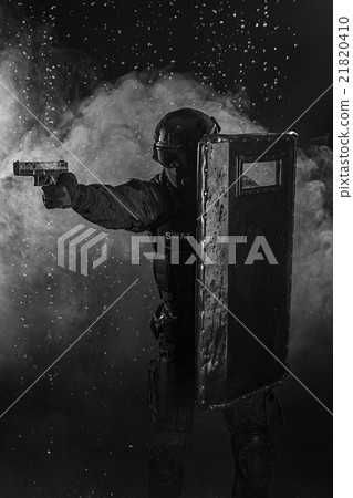 police officer with ballistic shield police officer with ballistic shield 21820410