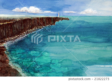 Hand-drawn sketch of Cape Zanpa, Okinawa Hand-drawn sketch of Cape Zanpa, Okinawa 21822273