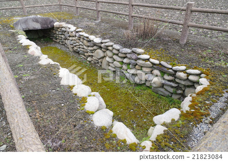 Shinshu Matsumoto City Special Historic Places Anzu 6th Ancient Tombstone Room Overall view Left overlook Ancient tombs around the early 8th century 21823084