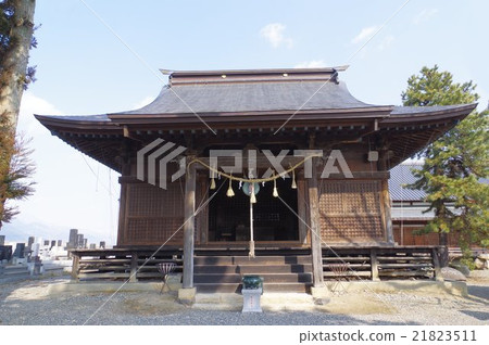 Shinshu Azumino Purufukuji Kannondo Front Horizontal Prefecture Treasures of Sacred Heart Bodhisattva Construction of the Edo period to worship the statue Shinshu Azumino Purufukuji Kannondo Front Horizontal Prefecture Treasures of Sacred Heart Bodhisattva Construction of the Edo period to worship the statue 21823511