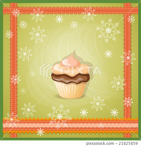 christmas banner with cupcake 21825859