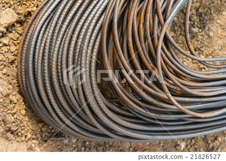 Steel rods or bars used to reinforce concrete 21826527