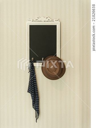 chalk board with handkerchief and brown hat chalk board with handkerchief and brown hat 21826638