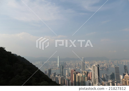 Victoria Harbour, Hong Kong, shot from the Peak. Victoria Harbour, Hong Kong, shot from the Peak. 21827812
