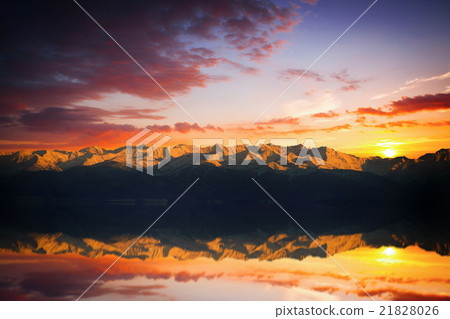 sunrise over the lake Baikal sunrise over the lake Baikal 21828026