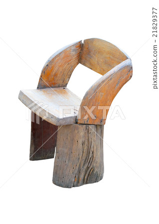 Old wood chair isolated on white background. 21829377