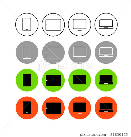 Different style trendy interface vector icons set 21830165