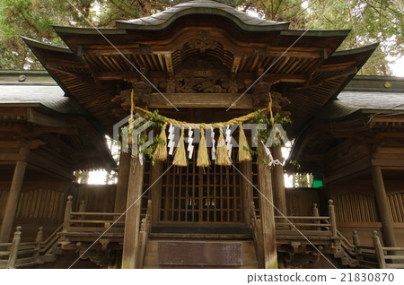 Shinshu岡山神社東鶴Sh町八幡宮(澀谷八幡宮)Hakusen Ogami神社有一個美妙的雕塑和一個主神社 Shinshu岡山神社東鶴Sh町八幡宮(澀谷八幡宮)Hakusen Ogami神社有一個美妙的雕塑和一個主神社 21830870