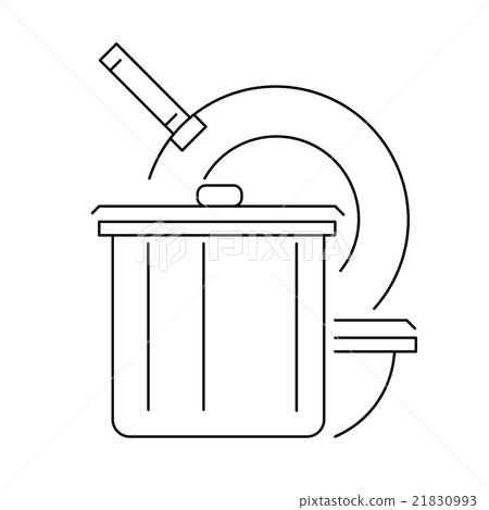 Kitchen cookware line icon or logo, vector Kitchen cookware line icon or logo, vector 21830993