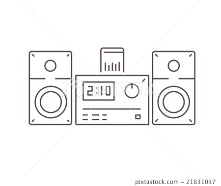 Icon of modern stereo system with dock station for Icon of modern stereo system with dock station for 21831037
