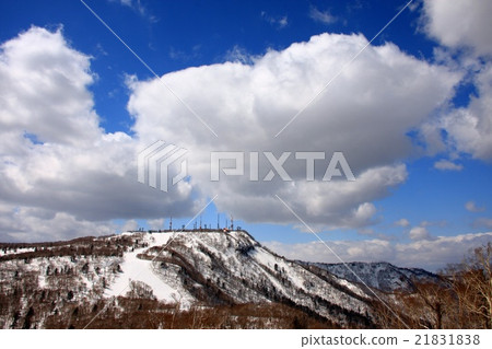 Mt. Tanayama in early spring seen from Mount Neo Para 21831838
