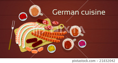 German Cuisine Traditional Sausages 21832042