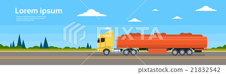 Truck Car On Road Cargo Shipping Delivery 21832542