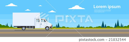 Truck Lorry Car On Road Cargo Shipping Delivery 21832544