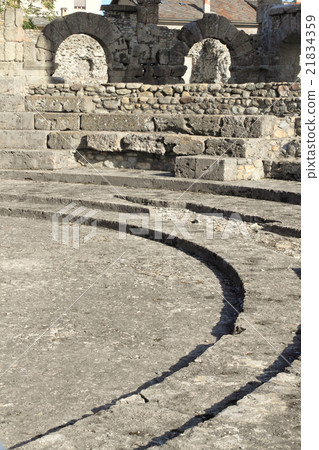 Roman theatre ruins of Aosta, Italy 21834359