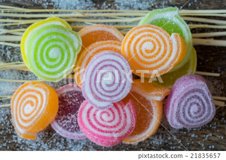 Jelly sweet, flavor fruit, candy dessert colorful. Jelly sweet, flavor fruit, candy dessert colorful. 21835657