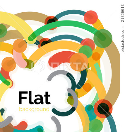 Colorful connected lines on white - abstract Colorful connected lines on white - abstract 21836618