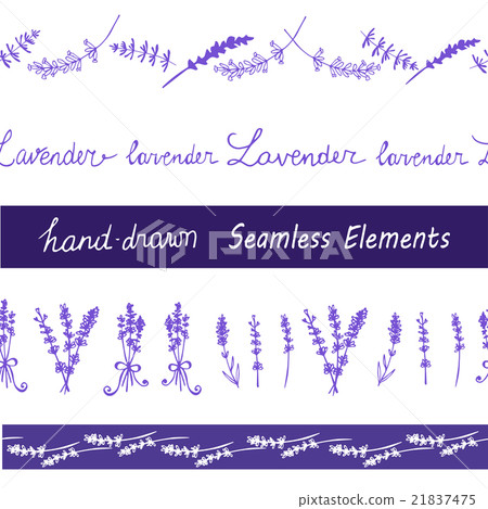 Lavender Seamless elements set 21837475