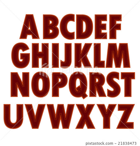 Red Textile Alphabet Red Textile Alphabet 21838473