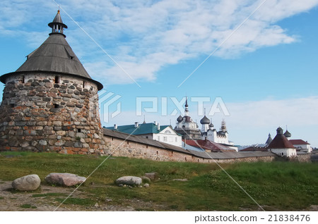 View of monastery on Solovetsky Islands. 21838476