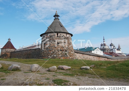 View of monastery on Solovetsky Islands. 21838478