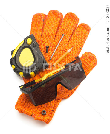 set of tools and instruments on white 21838835