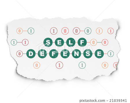 Privacy concept: Self Defense on Torn Paper Privacy concept: Self Defense on Torn Paper 21839341