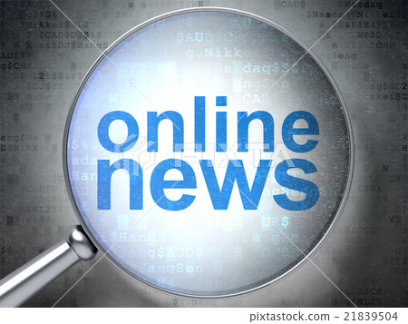 News concept: Online News with optical glass News concept: Online News with optical glass 21839504
