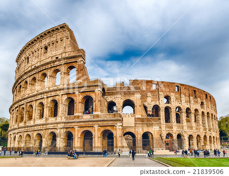 View over the Colosseum in Rome, Italy View over the Colosseum in Rome, Italy 21839506