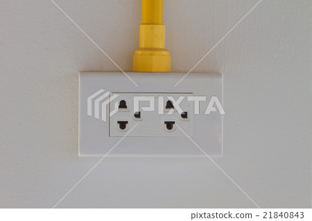 Electrical plug on wall Electrical plug on wall 21840843
