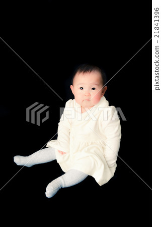 Cute baby, black background Cute baby, black background 21841396