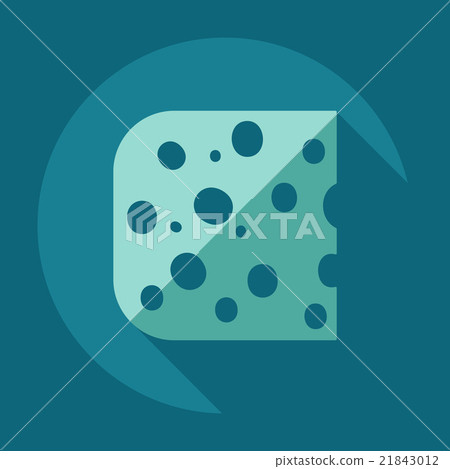 Flat modern design with shadow icons cheese 21843012