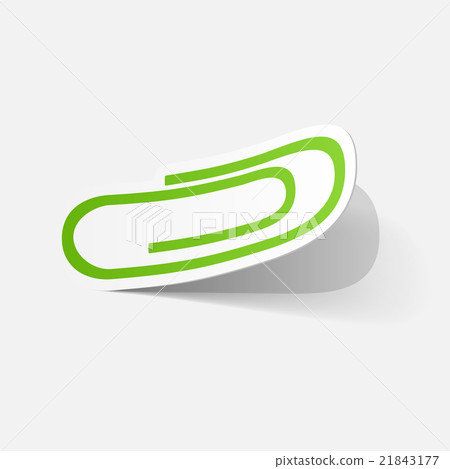 Paper clipped sticker: paper clip 21843177