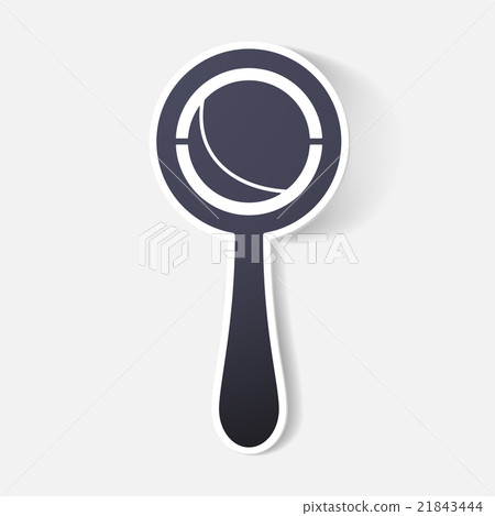 Paper clipped sticker: rattle Paper clipped sticker: rattle 21843444
