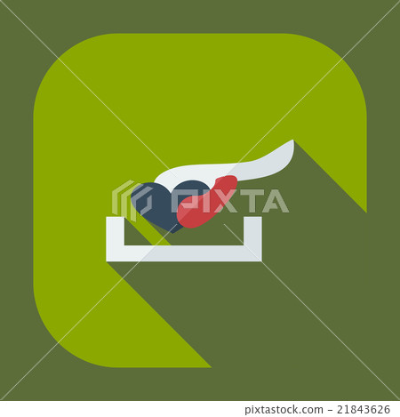 Flat modern design with shadow icons heart family - Stock Illustration ...