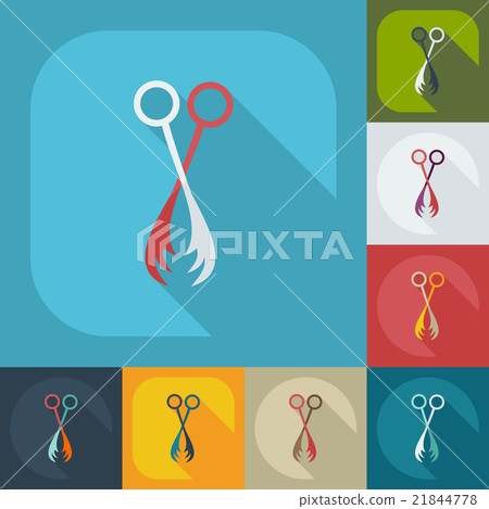Flat modern design with shadow icons thinning - Stock Illustration ...