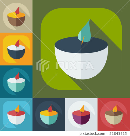 Flat modern design with shadow icons candle Flat modern design with shadow icons candle 21845515