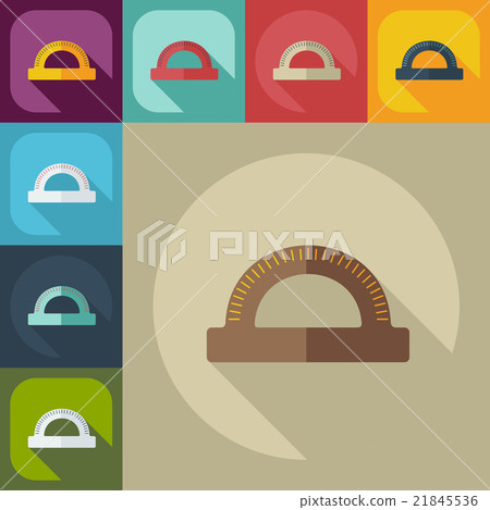 Flat modern design with shadow  Icon straightedge 21845536