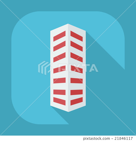 Flat modern design with shadow icons building - Stock Illustration ...