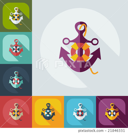 Flat concept, set modern design with shadow 21846331