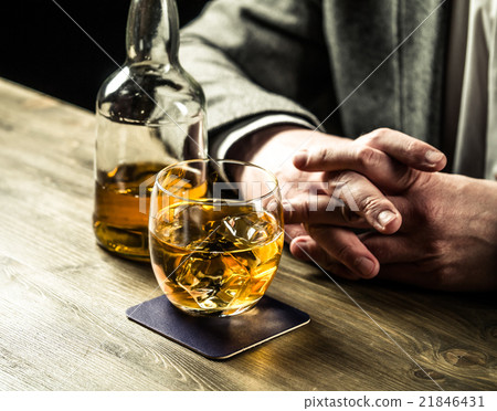 Drinking whiskey at night Drinking whiskey at night 21846431