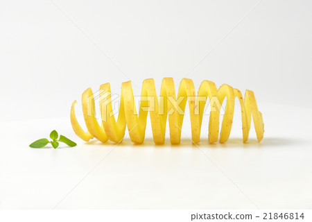 raw spiral cut potato 21846814