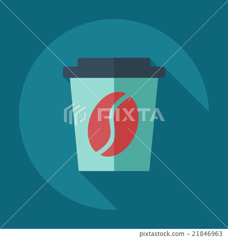 Flat modern design with shadow icons coffee 21846963